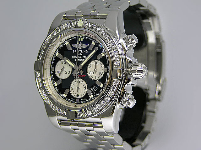 Breitling Windrider Chronomat B01 Diamond Bezel Ref AB0110 53 A69 $ 