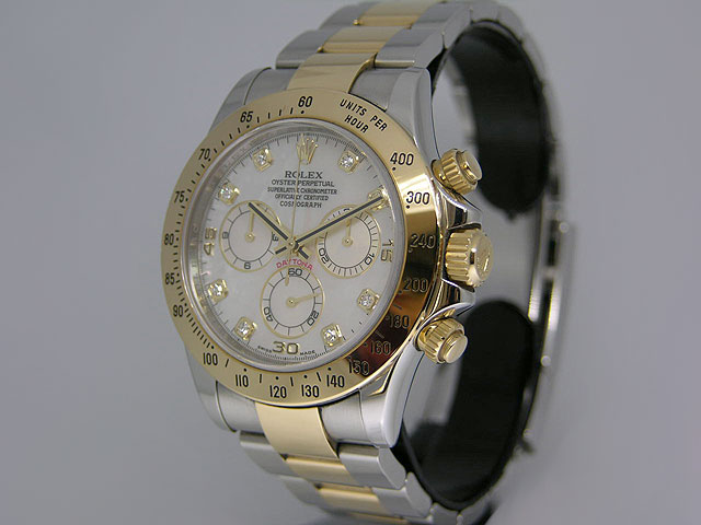 Rolex Daytona 116523 18K /SS M Series MOP Dial w Diamond markers $ 