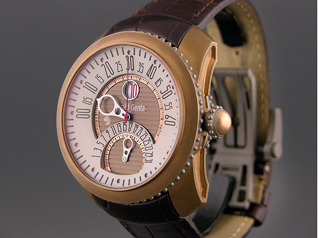 Gerald Genta Gefica Bi Retro Safari Bronze Ref GBS.Y.98.330.CB.BD $ 