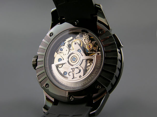   Second Chrono SS Black PVD Squeleton A1045 3 Orange $13,400 NIB  