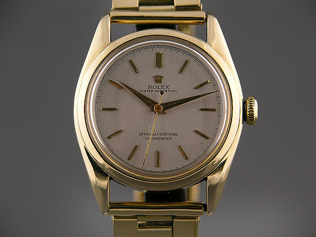 Rolex Bubbleback Oyster Perpetual Solid Gold Vintage  